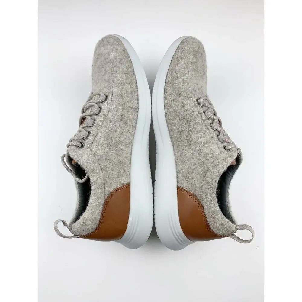 Johnston & Murphy Amherst U-Throat Casual Shoes Beige Wool Blend Sneakers Mens 9